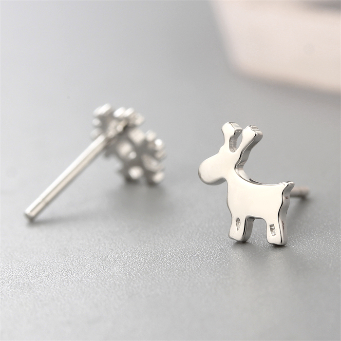 925 Sterling Silver Christmas Stud Earrings Set