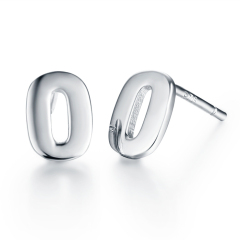 925 Sterling Silver Letter Stud Earrings