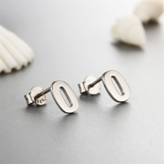 925 Sterling Silver Letter Stud Earrings