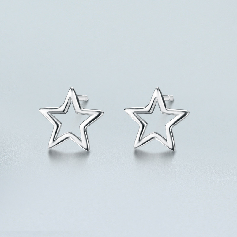 925 Sterling Silver Star Stud Earrings