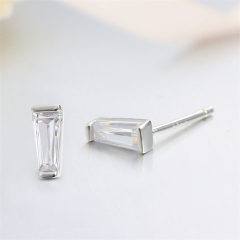 925 Sterling Silver Columnar Cubic Zirconia Stud Earrings