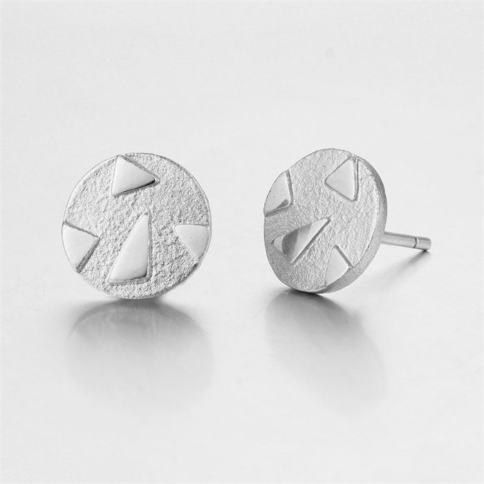 925 Sterling Silver Round Stud Earrings