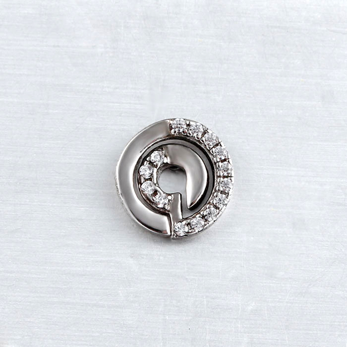 925 Sterling Silver CZ Round Stud Earrings