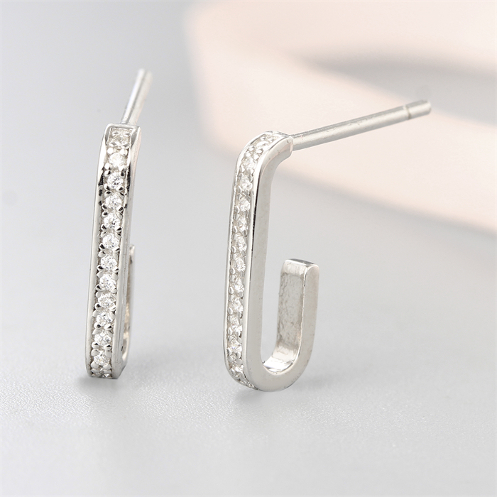 925 Sterling Silver Cubic Zirconia Stud Earrings