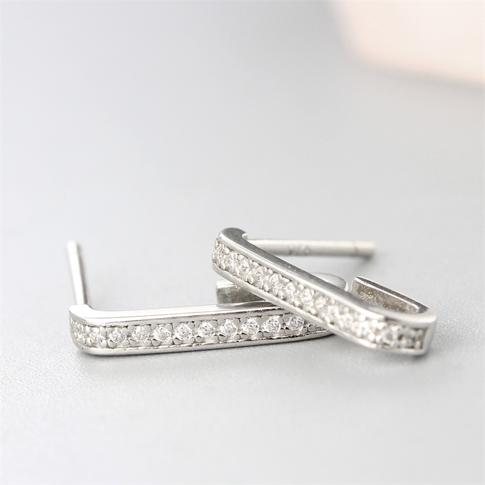 925 Sterling Silver Cubic Zirconia Stud Earrings