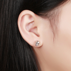 925 Sterling Silver Skull Stud Earrings