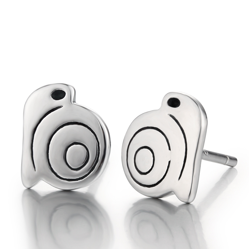 925 Sterling Silver Cute Snail Stud Earrings