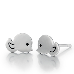 925 Sterling Silver Cute Duck Stud Earrings