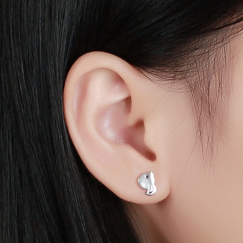 925 Sterling Silver Cute Duck Stud Earrings