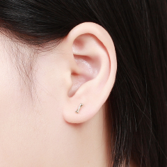 925 Sterling Silver Cute Bone Stud Earrings