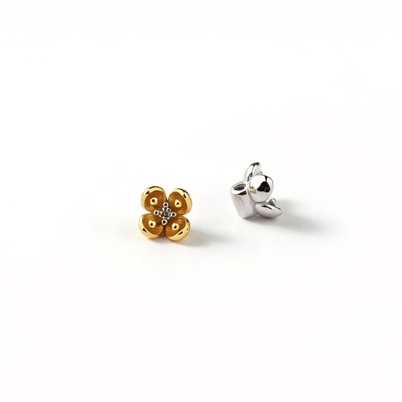 925 Sterling Silver Flower Charm for Beaded Jewelry