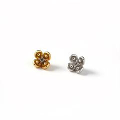 925 Sterling Silver Flower Charm for Beaded Jewelry
