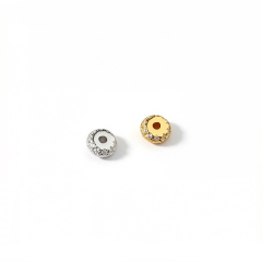 925 Sterling Silver CZ Round Spacer Bead