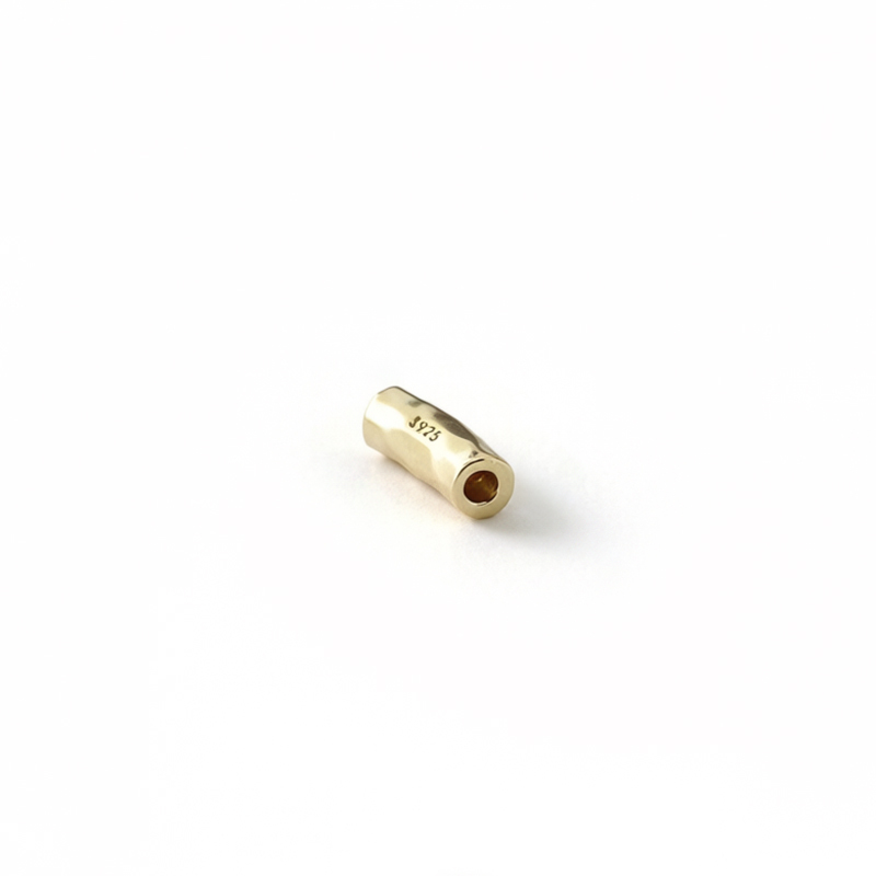 925 Sterling Silver CZ Tube Spacer Bead