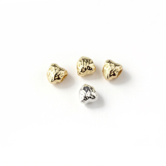 925 Sterling Silver Hammered Heart Spacer Beads