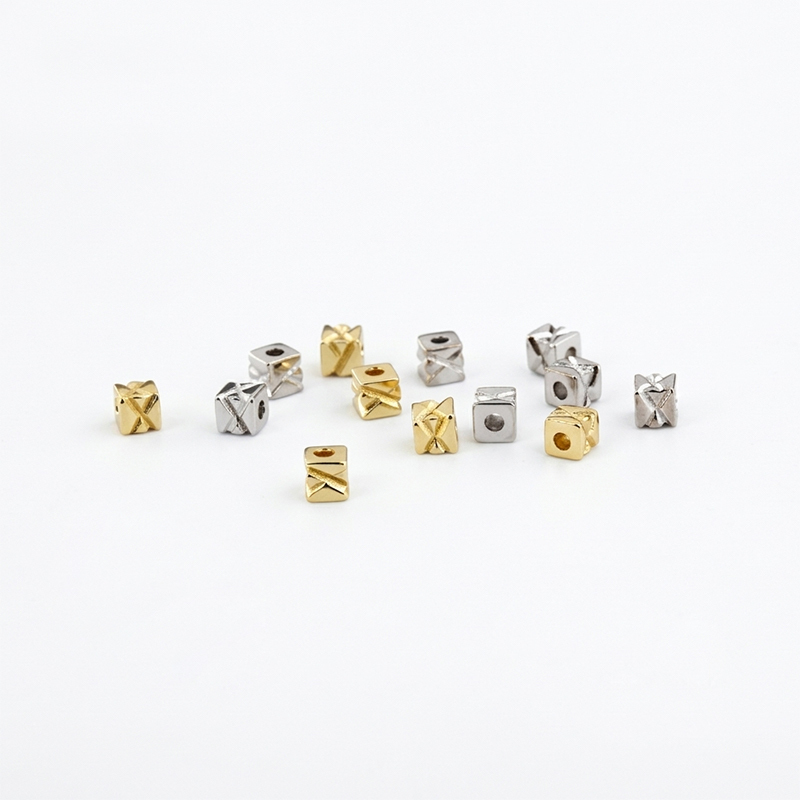 925 Sterling Silver 2.5*2.5 Square Spacer Bead