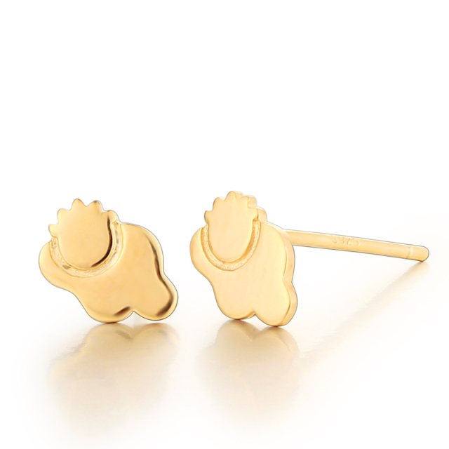 925 Sterling Silver Lovely Sheep Stud Earrings