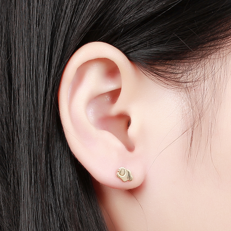 925 Sterling Silver Lovely Sheep Stud Earrings