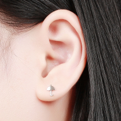 925 Sterling Silver Umbrella Stud Earrings For Ladies