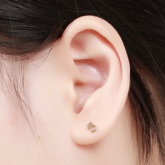 925 Sterling Silver Lucky Numbers 5 Stud Earrings