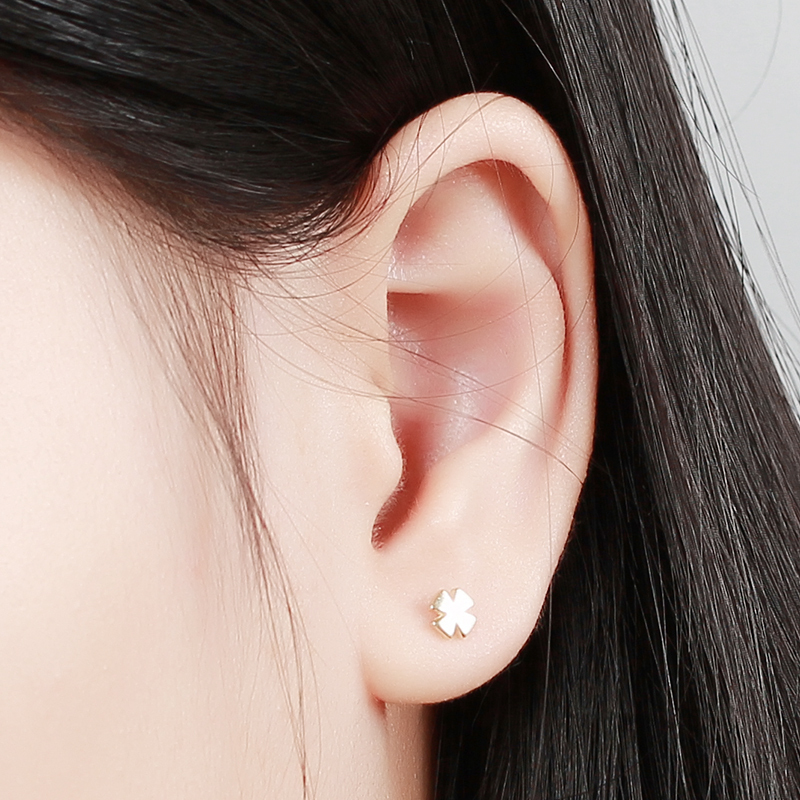 925 Sterling Silver Simple Cross Stud Earrings