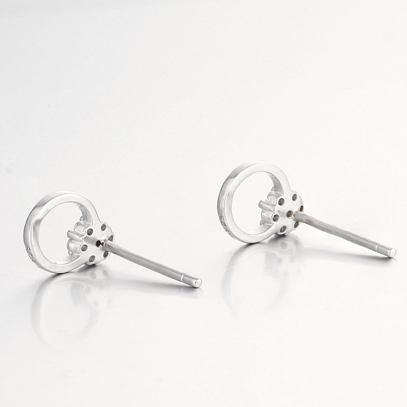 925 Sterling Silver Cubic Zirconia Ring Drop Earrings