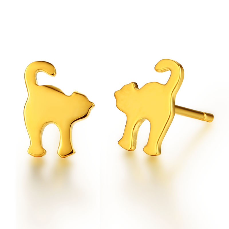 925 Sterling Silver Panther Stud Earrings