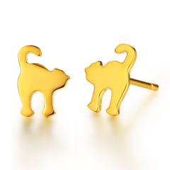 925 Sterling Silver Panther Stud Earrings