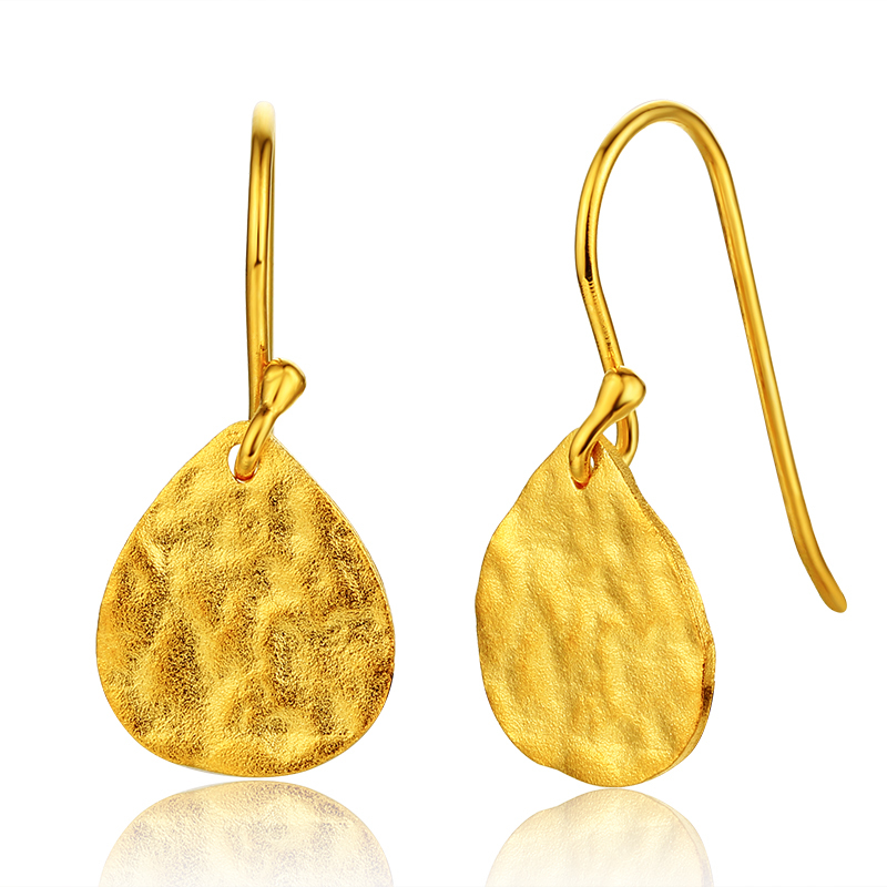 925 Sterling Silver Water Drop Shape  Hook Earrings