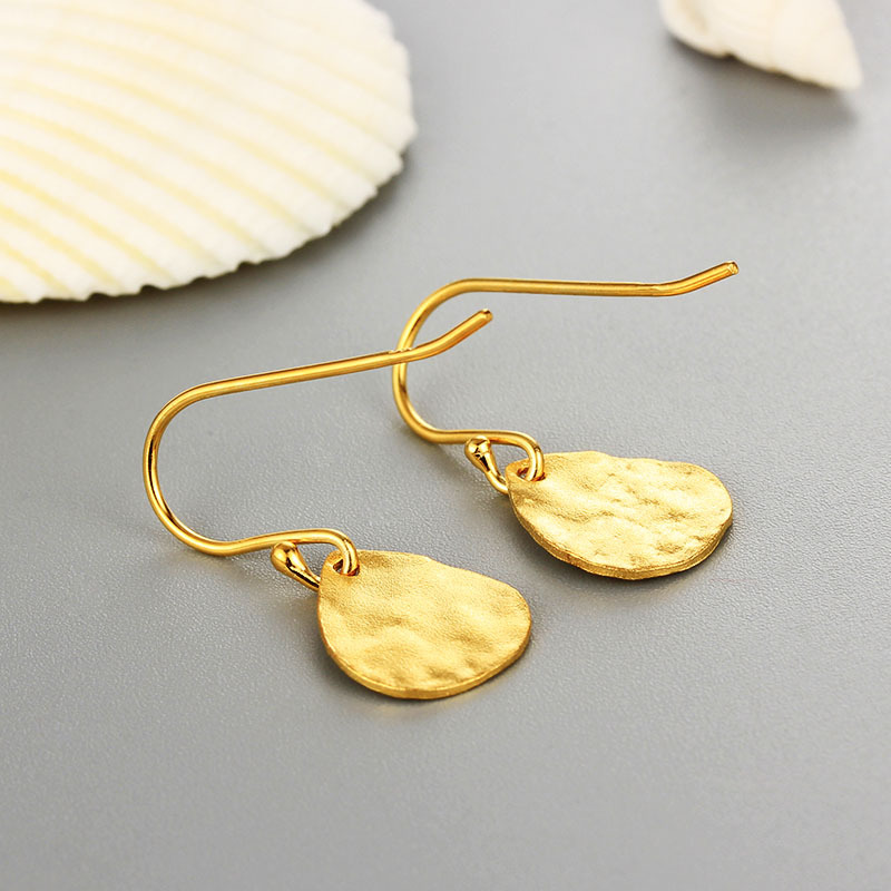 925 Sterling Silver Water Drop Shape  Hook Earrings