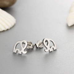 925 Sterling Silver Elephant Stud Earrings
