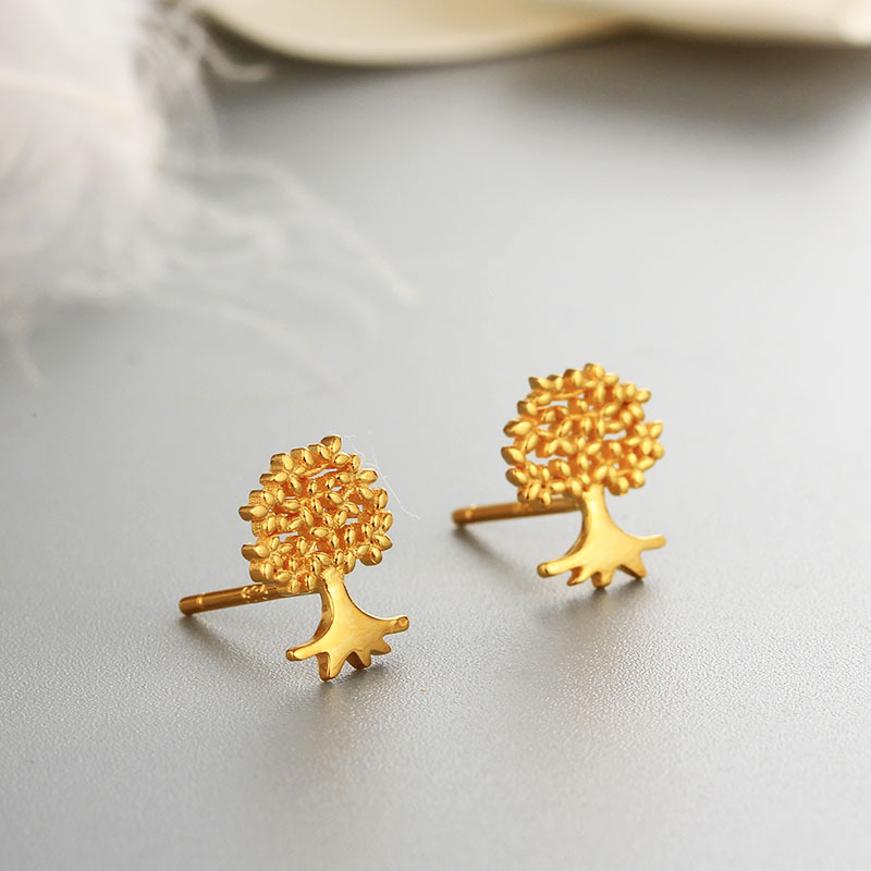925 Sterling Silver Tree Of Life Stud Earrings