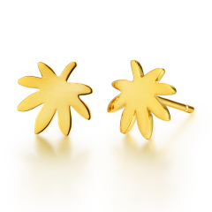 925 Sterling Silver Coconut Leaves Stud Earrings