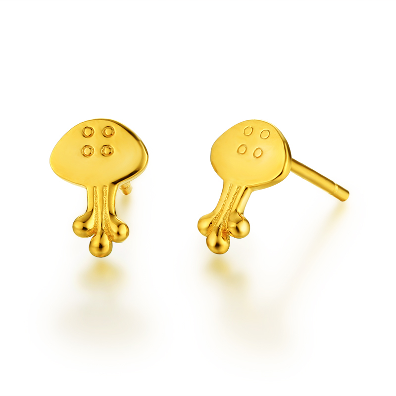 925 Sterling Silver Cute Jellyfish Stud Earrings