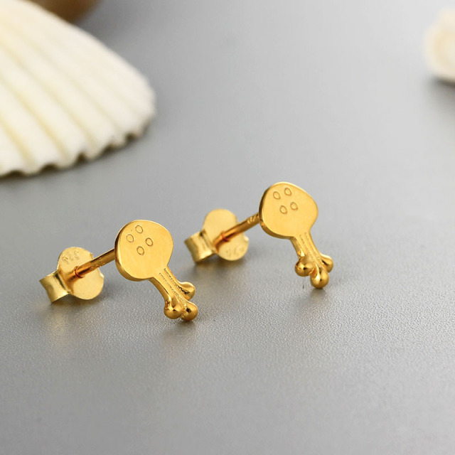 925 Sterling Silver Cute Jellyfish Stud Earrings
