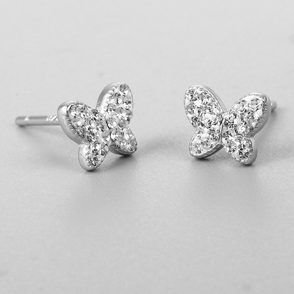 925 Sterling Silver Butterfly Stud Earrings