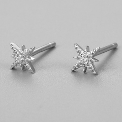 Renfook 925 Sterling Silver Star Stud Earrings