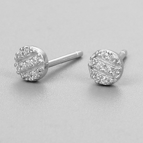 925 Sterling Silver CZ Stone Post Earrings