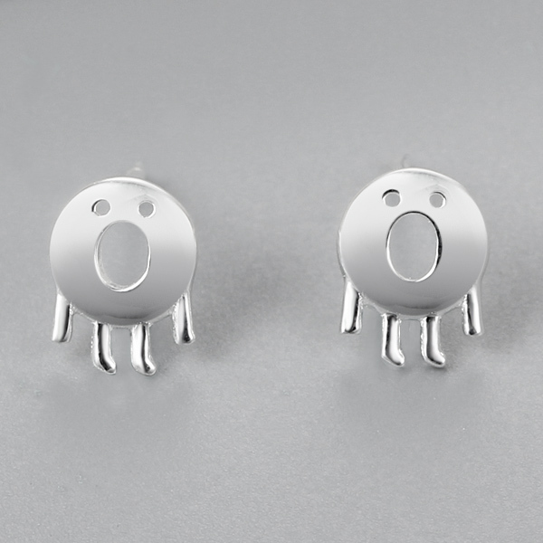 925 Sterling Silver Cute Doll Stud Earrings