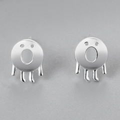 925 Sterling Silver Cute Doll Stud Earrings