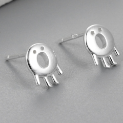 925 Sterling Silver Cute Doll Stud Earrings