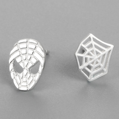 925 Sterling Silver Spiderman Cobweb Stud Earring Sets