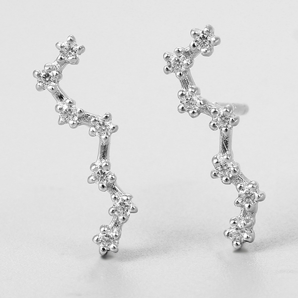 925 Sterling Silver CZ Stud Earrings