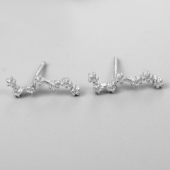 925 Sterling Silver CZ Stud Earrings