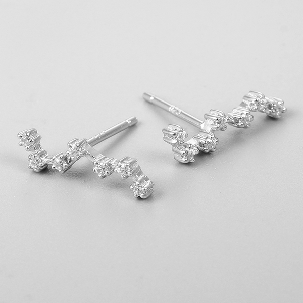 925 Sterling Silver CZ Stud Earrings
