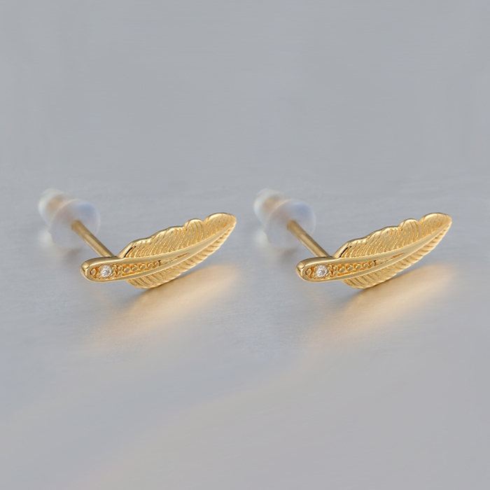 925 Sterling Silver Leaf Stud Earrings