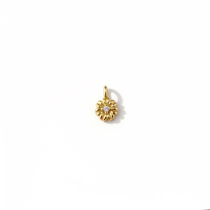 925 Sterling Silver Daisy Flower Charm