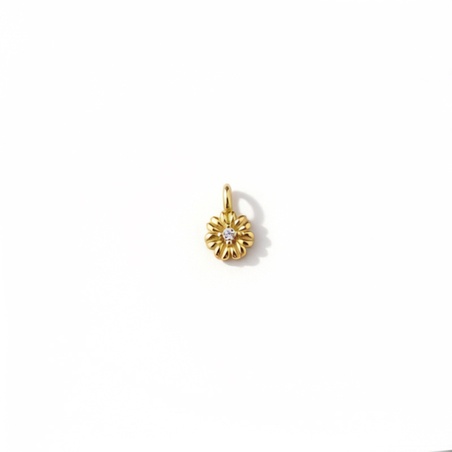 925 Sterling Silver Daisy Flower Charm