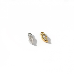 925 Sterling Silver Teardrop CZ Charm