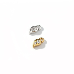 925 Sterling Silver Teardrop CZ Charm